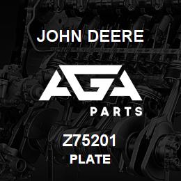 Z75201 John Deere PLATE | AGA Parts