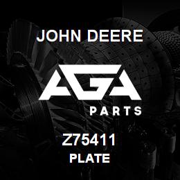 Z75411 John Deere PLATE | AGA Parts