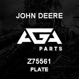 Z75561 John Deere PLATE | AGA Parts