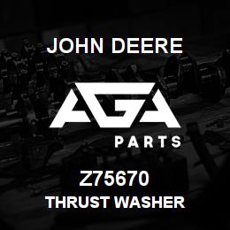 Z75670 John Deere THRUST WASHER | AGA Parts