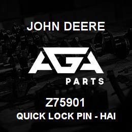 Z75901 John Deere Quick Lock Pin - HAIR PIN REKORD 00472 | AGA Parts