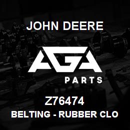 Z76474 John Deere Belting - RUBBER CLOTH REKORD 22845 | AGA Parts