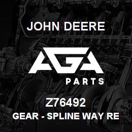 Z76492 John Deere Gear - SPLINE WAY REKORD 02883 | AGA Parts