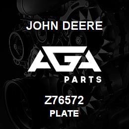 Z76572 John Deere PLATE | AGA Parts