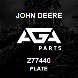 Z77440 John Deere PLATE | AGA Parts