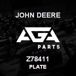 Z78411 John Deere PLATE | AGA Parts