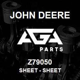 Z79050 John Deere Sheet - SHEET | AGA Parts