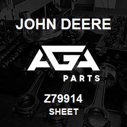 Z79914 John Deere SHEET | AGA Parts
