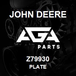 Z79930 John Deere PLATE | AGA Parts