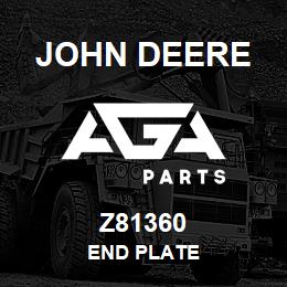 Z81360 John Deere END PLATE | AGA Parts