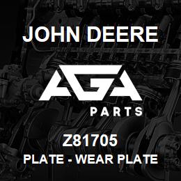 Z81705 John Deere Plate - WEAR PLATE | AGA Parts