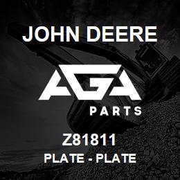 Z81811 John Deere Plate - PLATE | AGA Parts