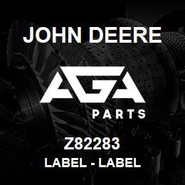 Z82283 John Deere Label - LABEL | AGA Parts
