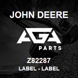 Z82287 John Deere Label - LABEL | AGA Parts