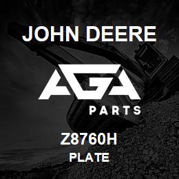 Z8760H John Deere PLATE | AGA Parts
