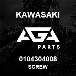 0104304008 Kawasaki SCREW | AGA Parts