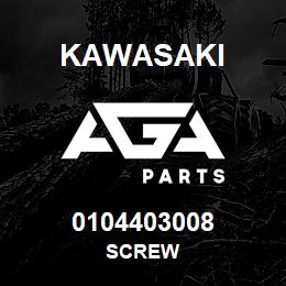 0104403008 Kawasaki SCREW | AGA Parts