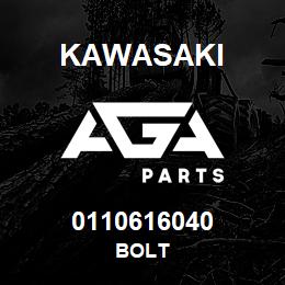 0110616040 Kawasaki BOLT | AGA Parts