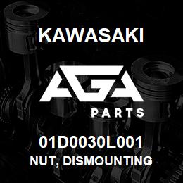 01D0030L001 Kawasaki NUT, DISMOUNTING | AGA Parts