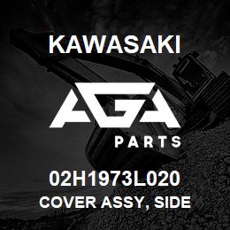 02H1973L020 Kawasaki COVER ASSY, SIDE | AGA Parts