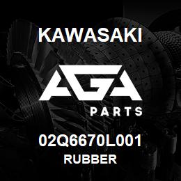 02Q6670L001 Kawasaki RUBBER | AGA Parts