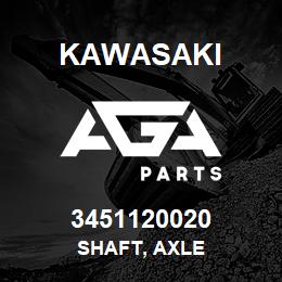 3451120020 Kawasaki SHAFT, AXLE | AGA Parts