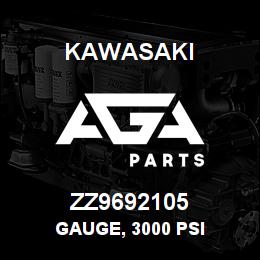 ZZ9692105 Kawasaki GAUGE, 3000 PSI | AGA Parts