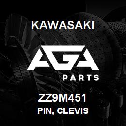 ZZ9M451 Kawasaki PIN, CLEVIS | AGA Parts