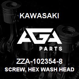 ZZA-102354-8 Kawasaki SCREW, HEX WASH HEAD | AGA Parts