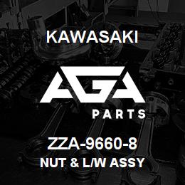 ZZA-9660-8 Kawasaki NUT & L/W ASSY | AGA Parts