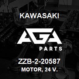 ZZB-2-20587 Kawasaki MOTOR, 24 V. | AGA Parts
