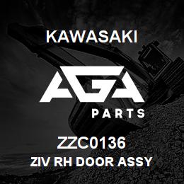 ZZC0136 Kawasaki ZIV RH DOOR ASSY | AGA Parts