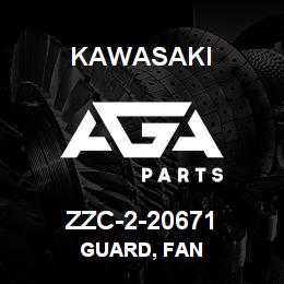 ZZC-2-20671 Kawasaki GUARD, FAN | AGA Parts