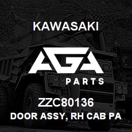 ZZC80136 Kawasaki DOOR ASSY, RH CAB PALM | AGA Parts