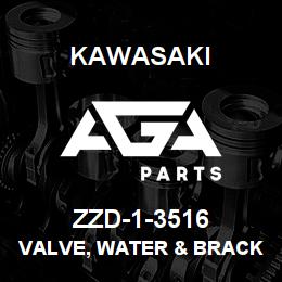 ZZD-1-3516 Kawasaki VALVE, WATER & BRACKET ASSY | AGA Parts
