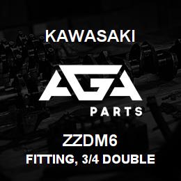 ZZDM6 Kawasaki FITTING, 3/4 DOUBLE BARBED | AGA Parts