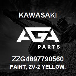 ZZG4897790560 Kawasaki PAINT, ZV-2 YELLOW, GALLON | AGA Parts