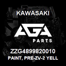 ZZG4899820010 Kawasaki PAINT, PRE-ZV-2 YELLOW, GALLON | AGA Parts