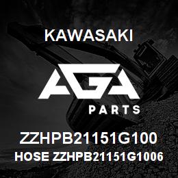 ZZHPB21151G100 Kawasaki HOSE ZZHPB21151G10067 | AGA Parts