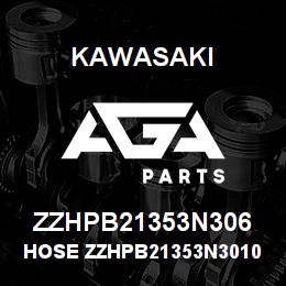 ZZHPB21353N306 Kawasaki HOSE ZZHPB21353N30100 | AGA Parts