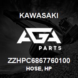 ZZHPC6867760100 Kawasaki HOSE, HP | AGA Parts