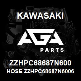 ZZHPC68687N600 Kawasaki HOSE ZZHPC68687N60060105 | AGA Parts