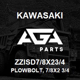 ZZISD7/8X23/4 Kawasaki PLOWBOLT, 7/8X2 3/4 #8 SQ NECK | AGA Parts