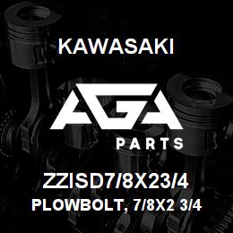 ZZISD7/8X23/4 Kawasaki PLOWBOLT, 7/8X2 3/4 #8 SQ NECK | AGA Parts