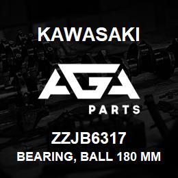ZZJB6317 Kawasaki BEARING, BALL 180 MM. | AGA Parts