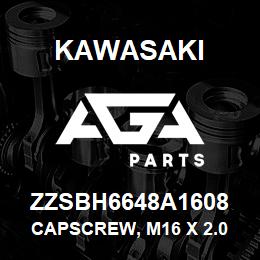 ZZSBH6648A1608 Kawasaki CAPSCREW, M16 X 2.0 X 80 HEX | AGA Parts