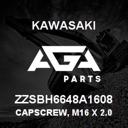 ZZSBH6648A1608 Kawasaki CAPSCREW, M16 X 2.0 X 80 HEX | AGA Parts