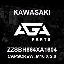 ZZSBH664XA1604 Kawasaki CAPSCREW, M16 X 2.0 X 45 HEX | AGA Parts