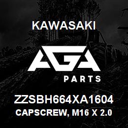 ZZSBH664XA1604 Kawasaki CAPSCREW, M16 X 2.0 X 45 HEX | AGA Parts