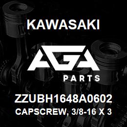 ZZUBH1648A0602 Kawasaki CAPSCREW, 3/8-16 X 3/4 HEX GR8 | AGA Parts